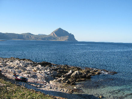 San Vito lo Capo. The sea, the rocks